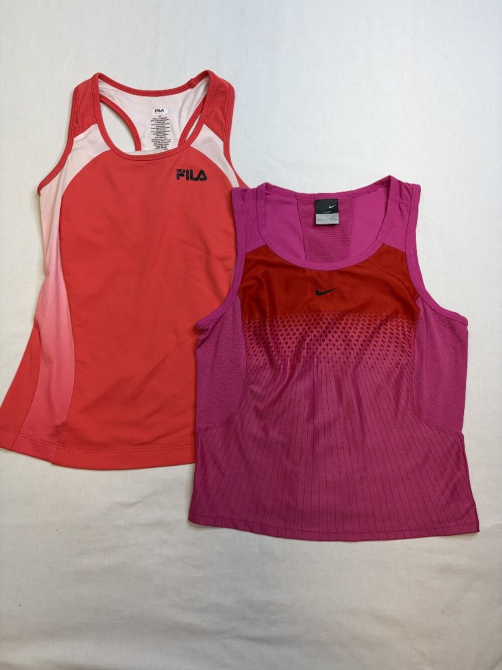 Nike Fila Women's XS Athletic Tank Top Bundle Red Pink Workout Shirts